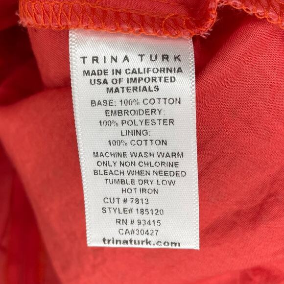 Trina Turk Poppy Darling Eyelet Top Size M - Picture 5 of 6